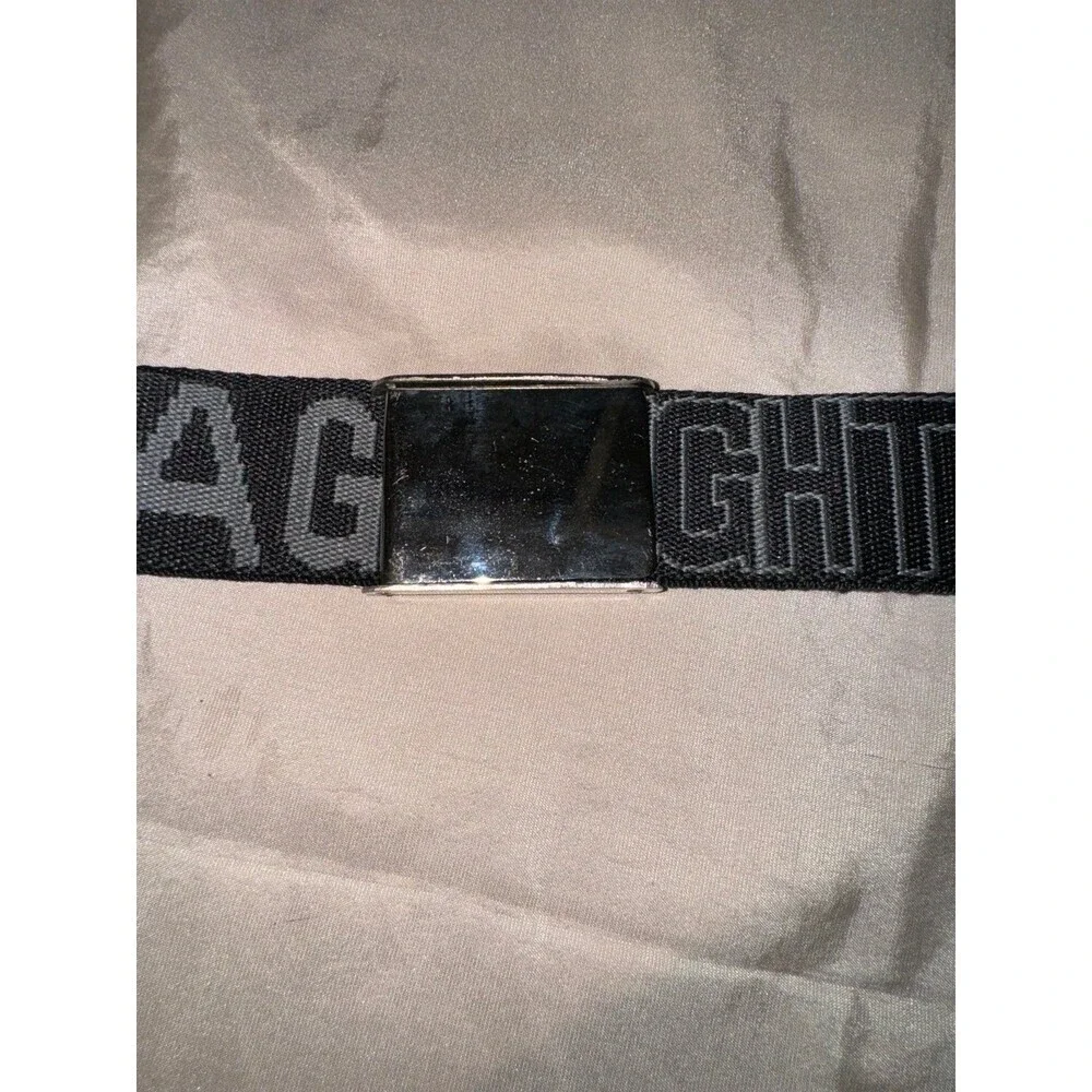 NAGA Fighter web woven black‎ and gray buckle down belt